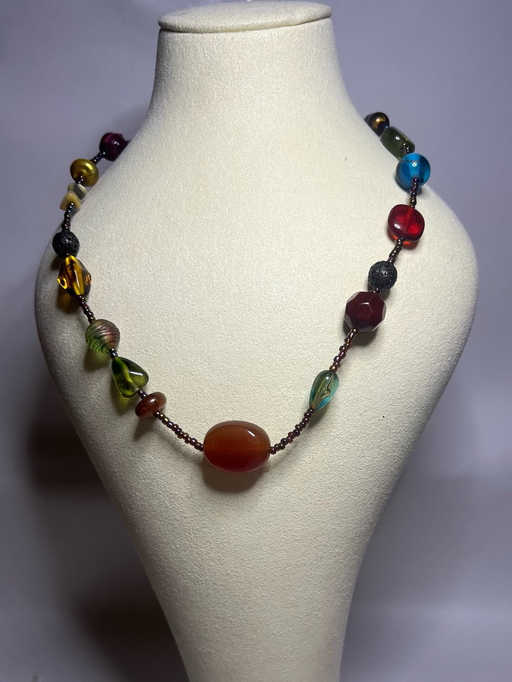 Multicolor Glads Bead Necklace - Unbranded